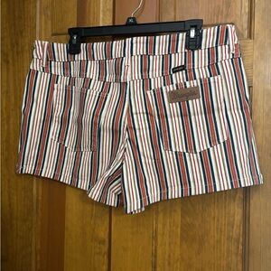 Wrangler Women's Jean Shorts - Red, Blue, White Stripes